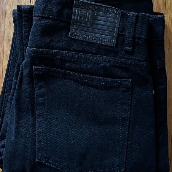 Vintage Men's Y2K Ralph Lauren RL Polo Jean Co Black Jeans Sz 33/34 Button Front - Picture 1 of 6